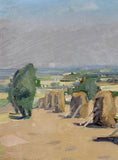 Load image into Gallery viewer, Vintage Landscape Oil Painting Haystack By A Abbe Sweden