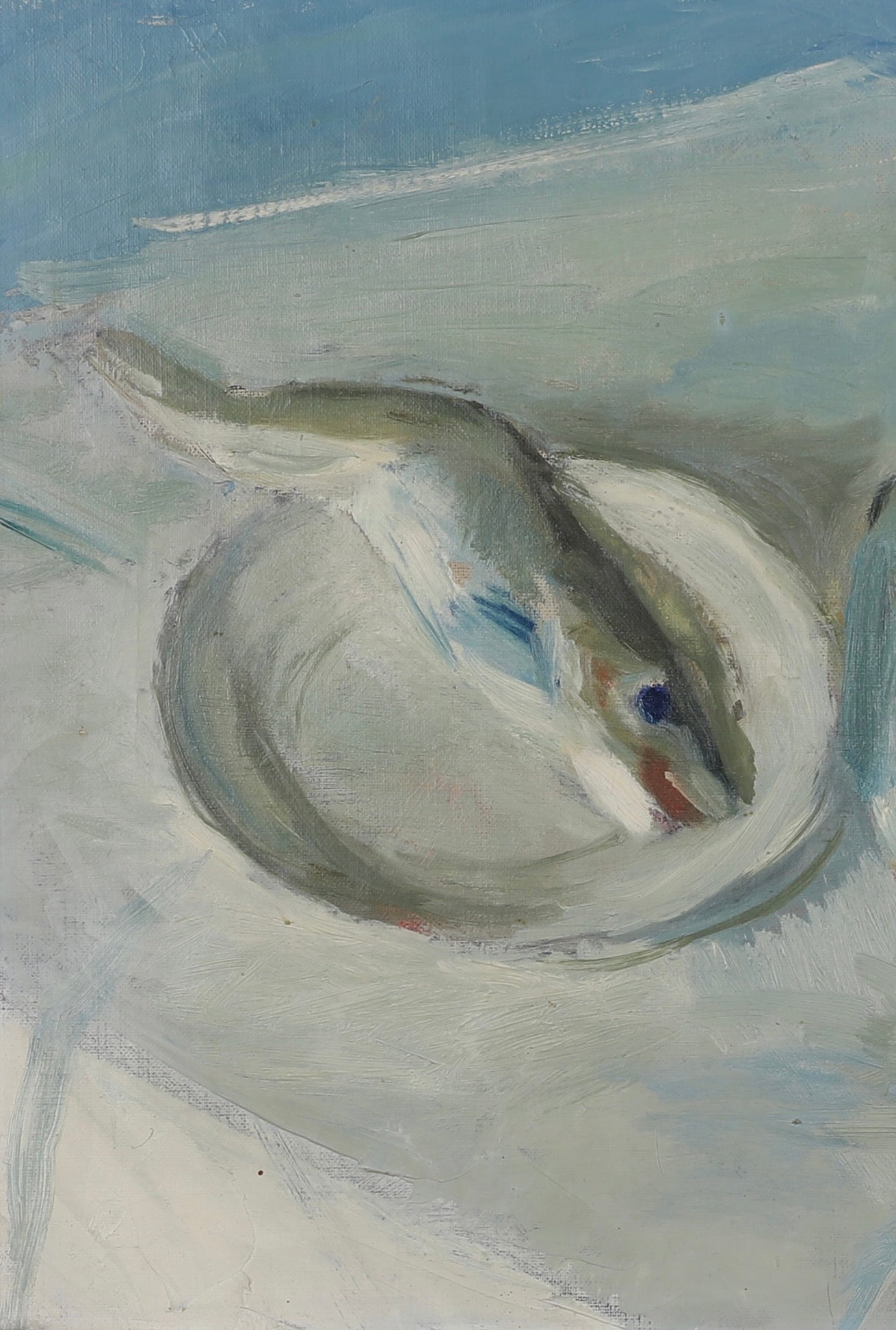 Mid Century Original Still Life Oil Painting By P Lindekrantz