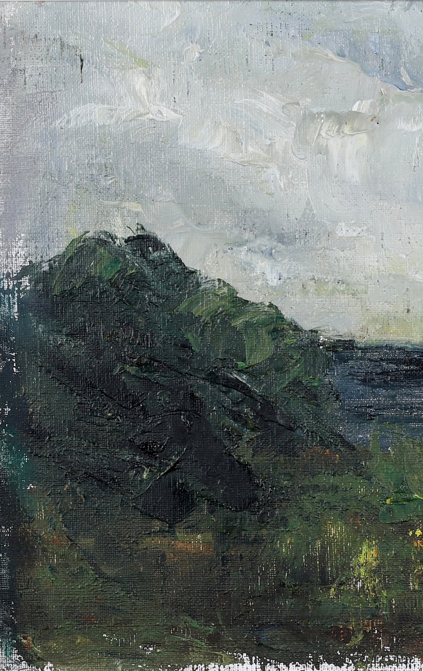 Mid Century Landscape Oil Painting By H Brundin Sweden