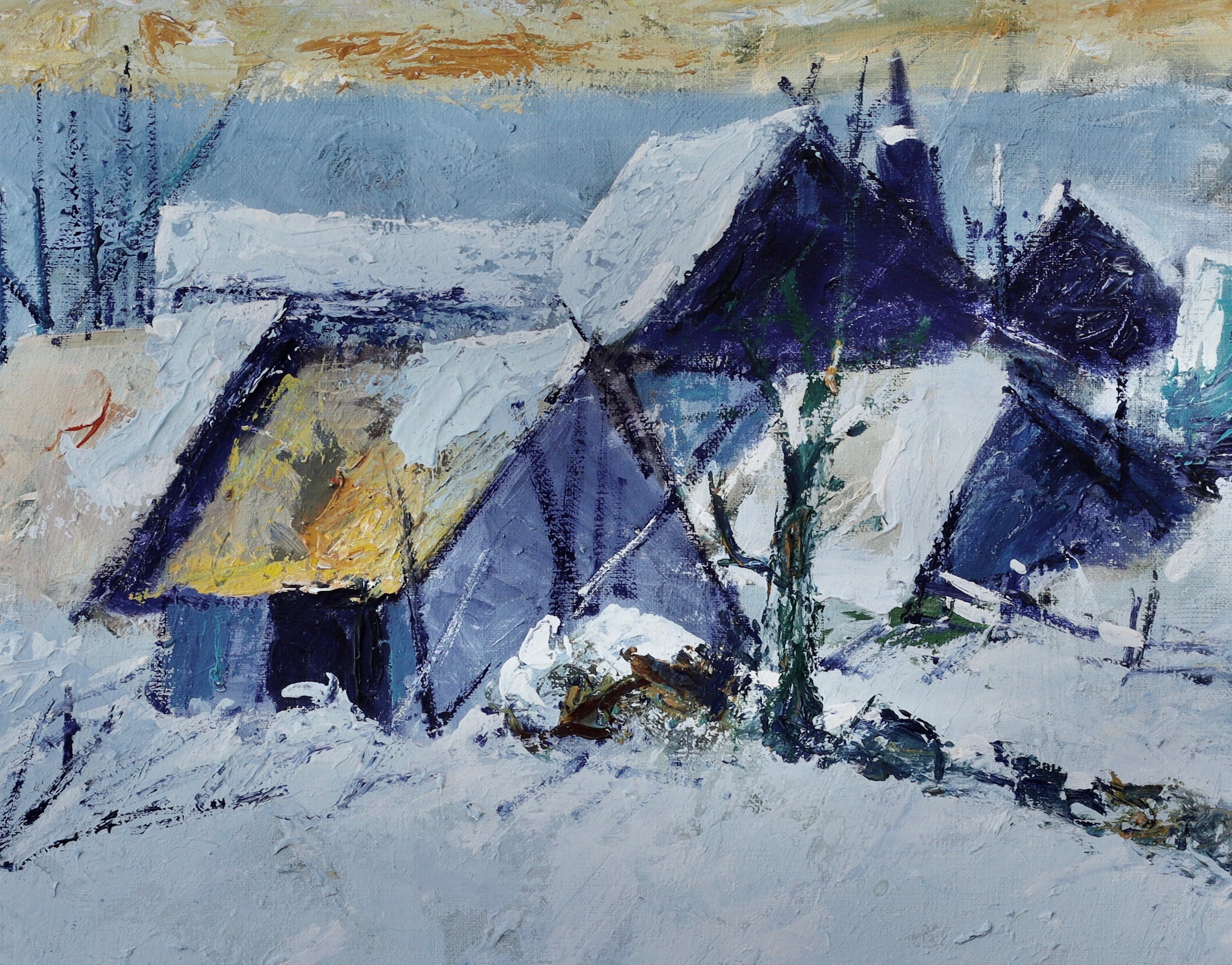 Vintage Mid Century Oil Painting From Sweden By Kai Christensen