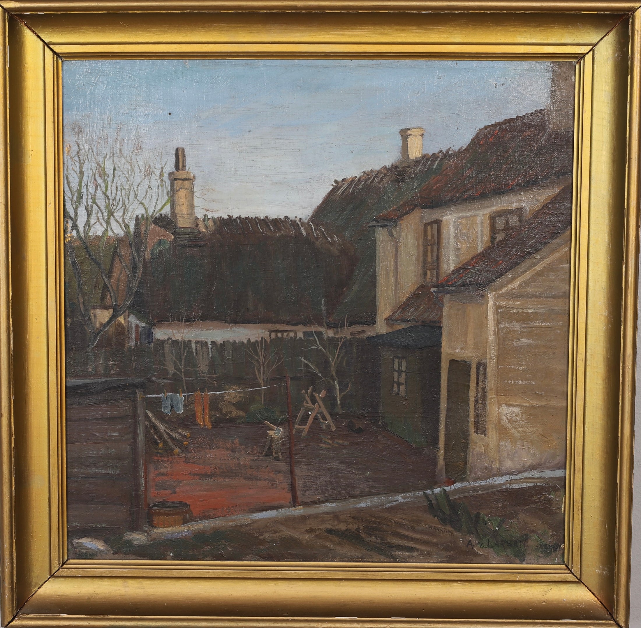 Cityscape Oil Painting by A Larsen from Sweden