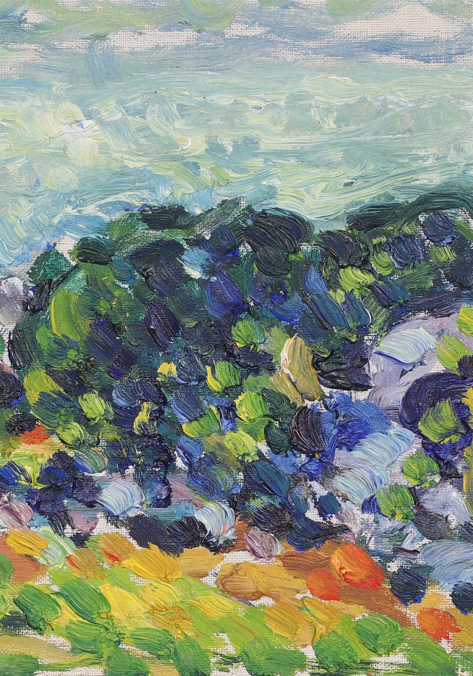 Framed Mid Century Oil Painting by B Lindecrantz Sweden