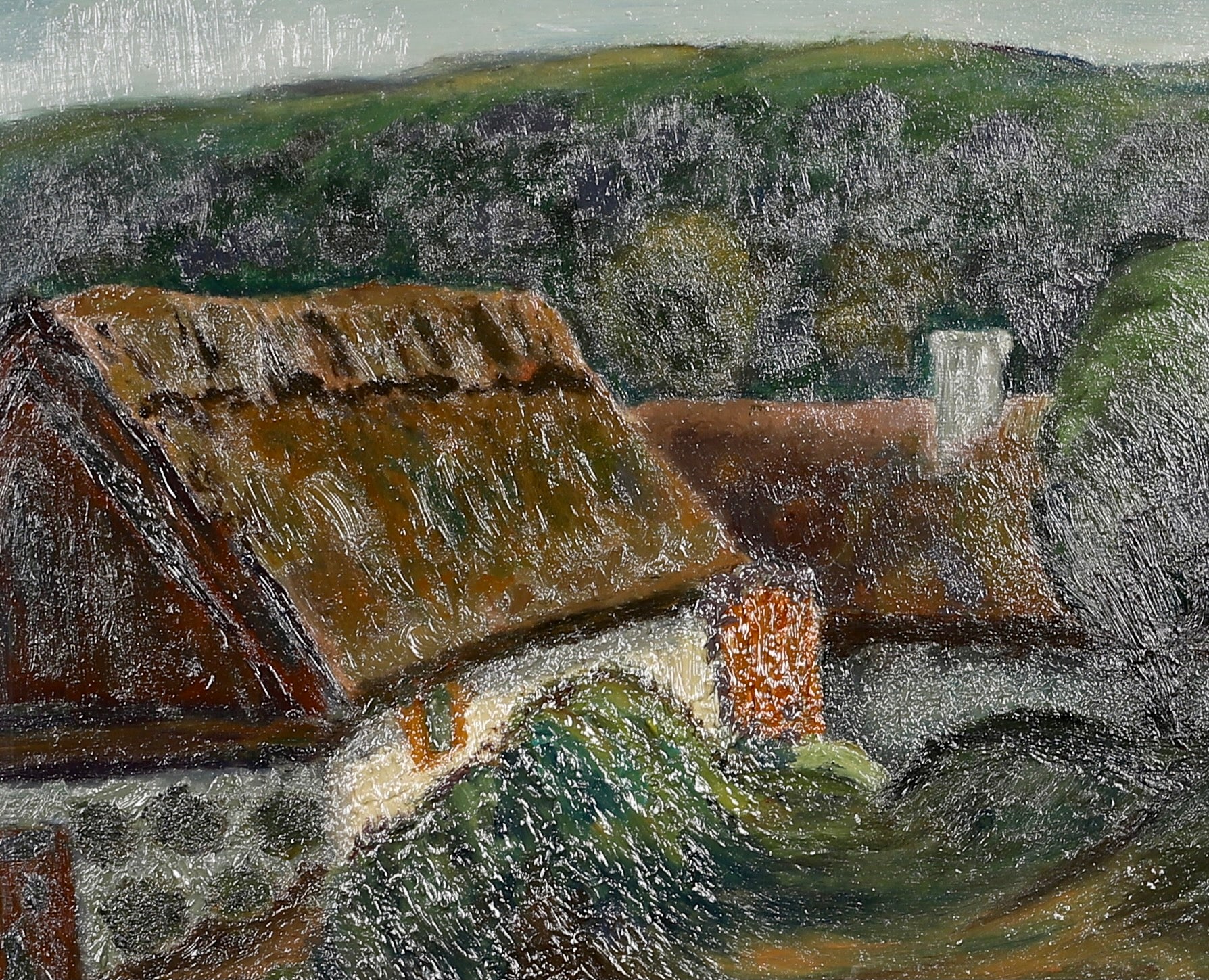 Mid Century Original Landscape Oil Painting A Widell Sweden