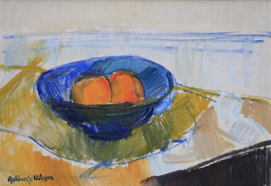 Large Vintage still Life Oil Painting A Nilsson Sweden