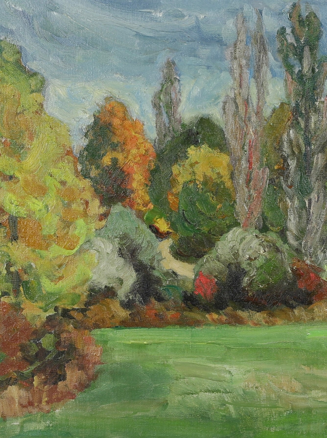 Mid Century Original Landscape Oil Painting From Sweden By A Krüger