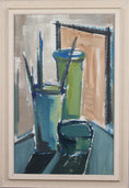 Load image into Gallery viewer, Mid century Still Life Oil Painting of Artist Brushes From Sweden