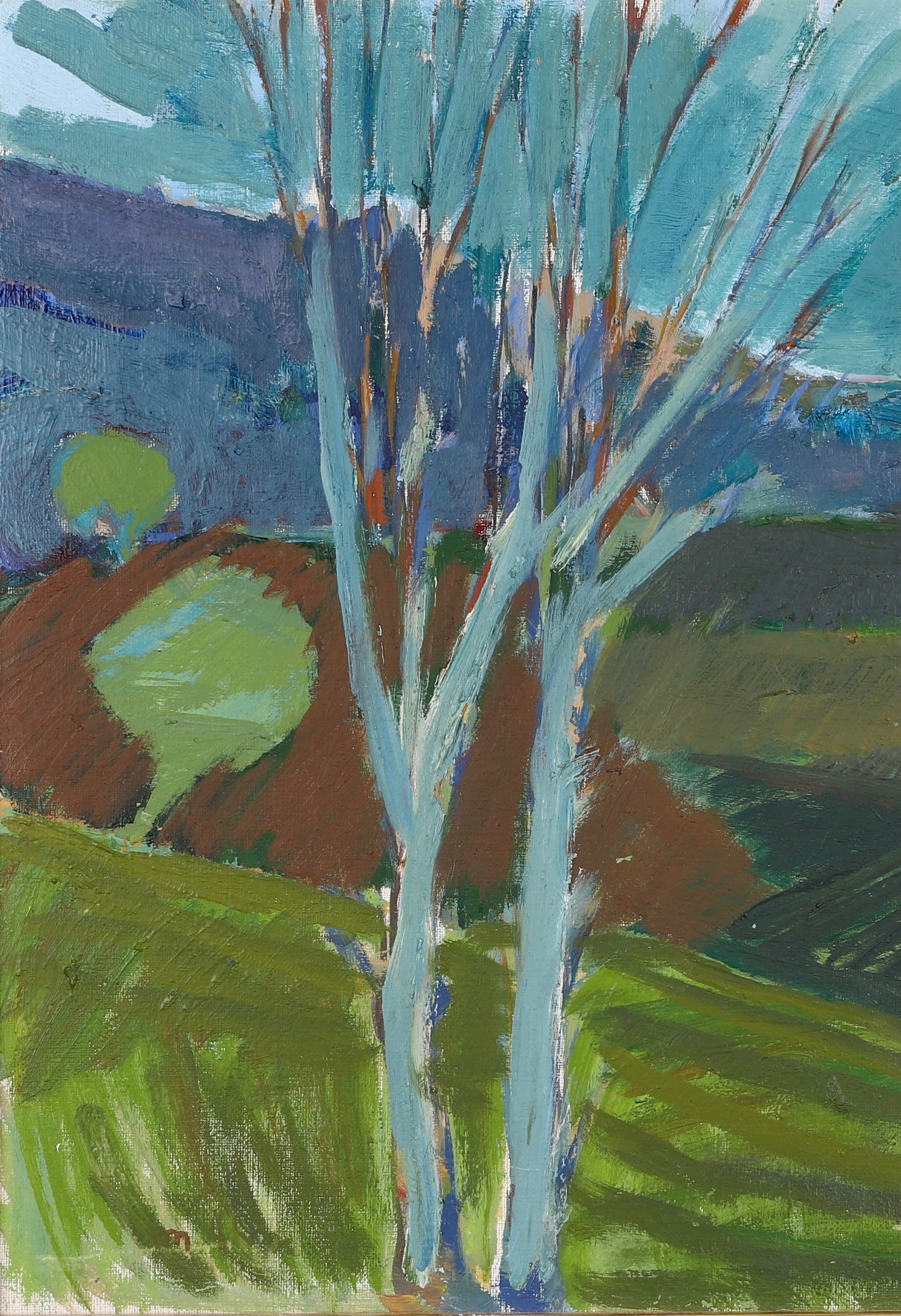 Framed Mid Century Oil Painting by V Ahn Sweden