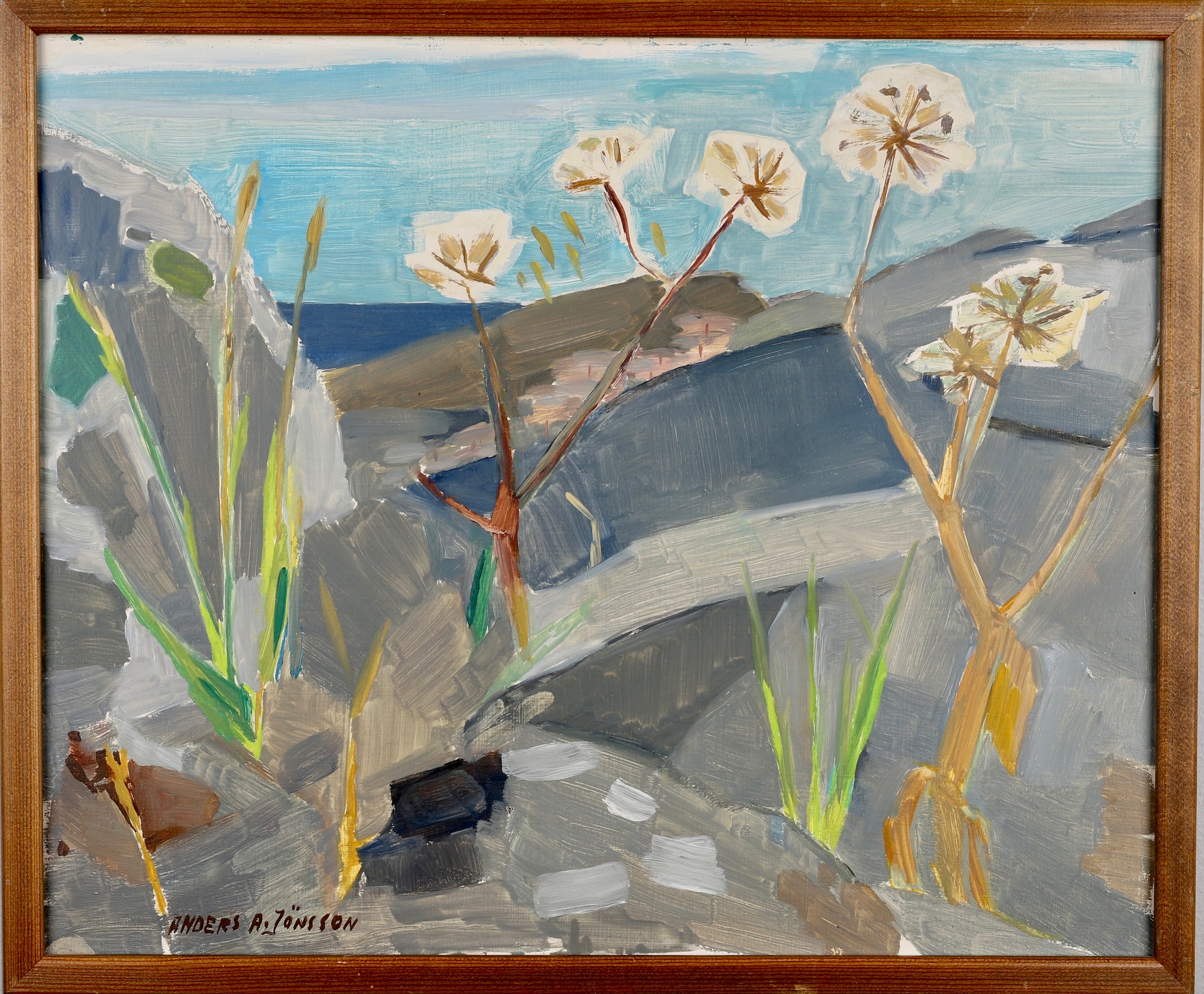 Vintage Mid Century Oil Painting By A A Jönsson Sweden