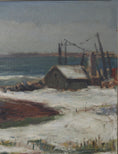 Load image into Gallery viewer, Vintage Mid Century Seascape Oil Painting From Sweden by Gideon Isaksson