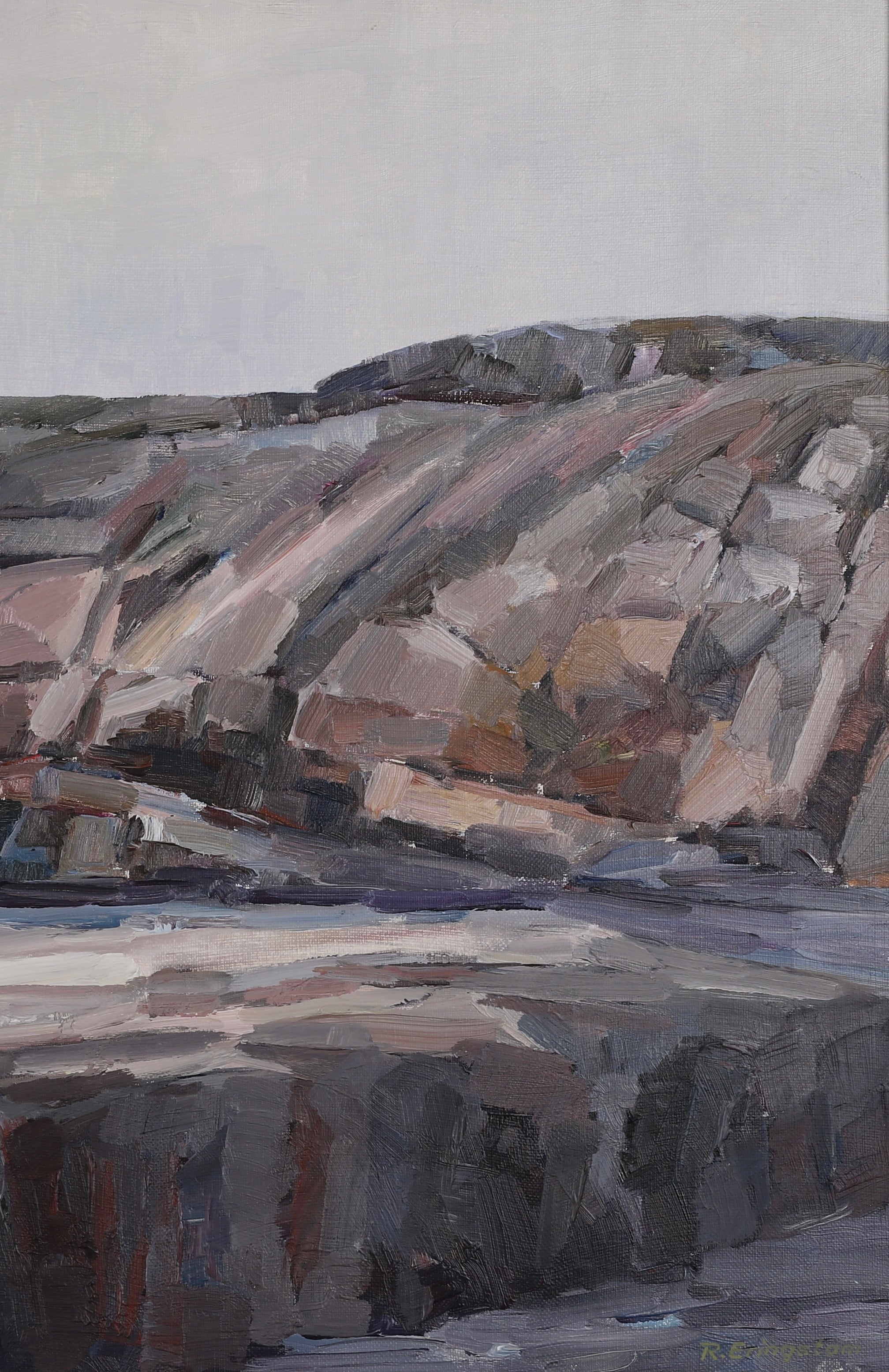 Mid Century Original Oil Painting By R Eringstam Sweden