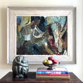 Load image into Gallery viewer, Mid Century Vintage Art Abstract Oil Painting From Sweden