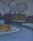 Load image into Gallery viewer, Vintage Mid Century Oil Painting By Ebbe Olsson Sweden
