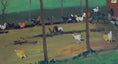 Load image into Gallery viewer, Vintage Original Chicken Coop Oil Painting from Sweden