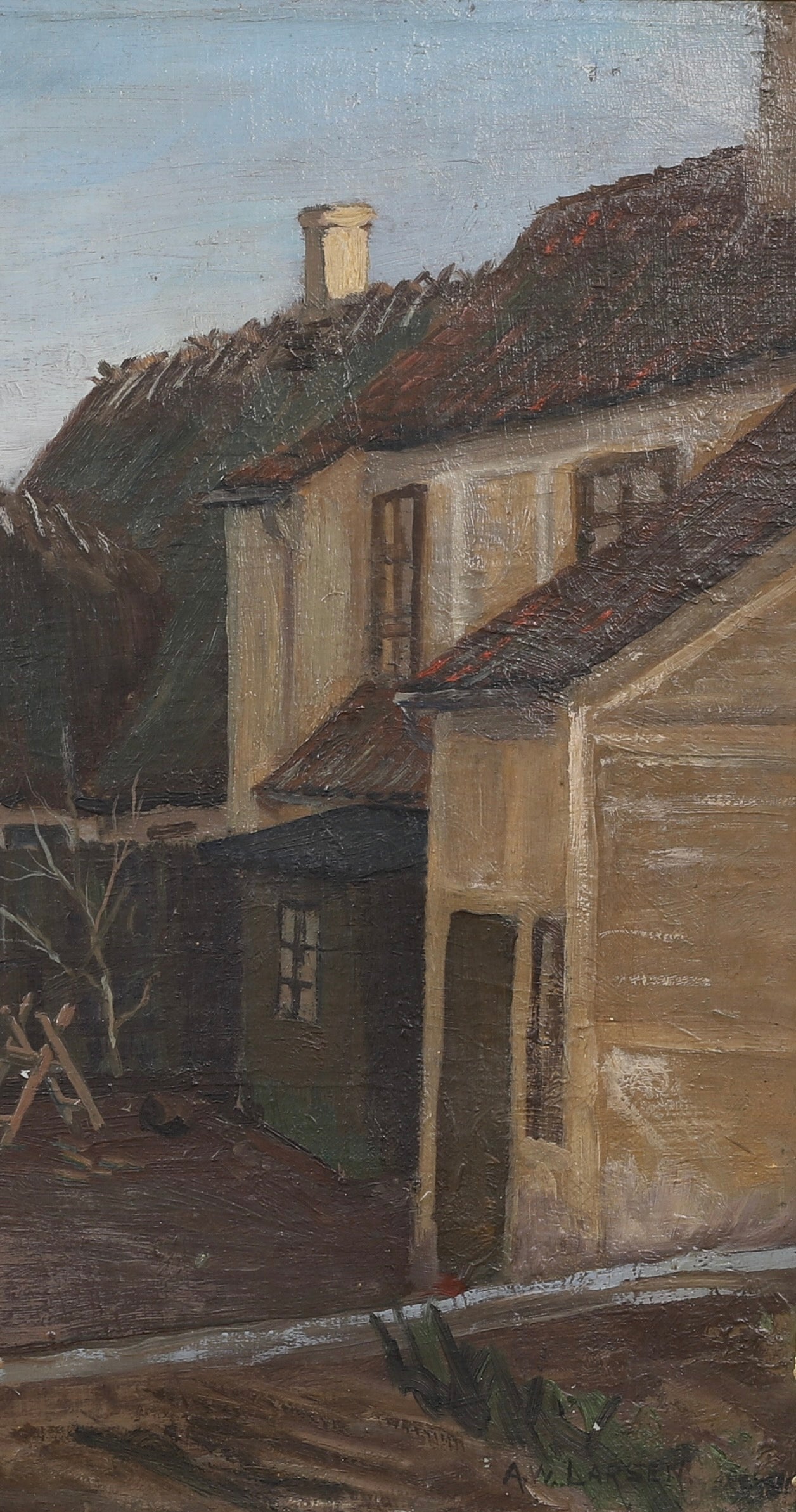 Cityscape Oil Painting by A Larsen from Sweden