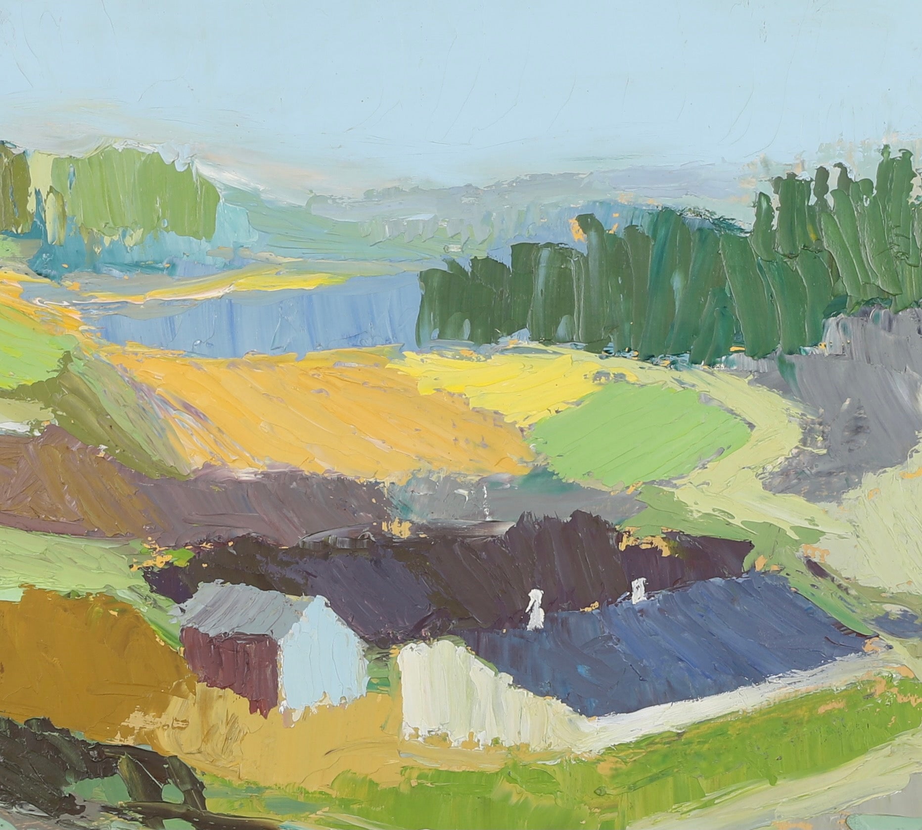 Mid Century Oil Painting From Sweden By E Nettlebladt 1952