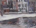 Load image into Gallery viewer, Mid Century Original Cityscape Oil Painting From Sweden