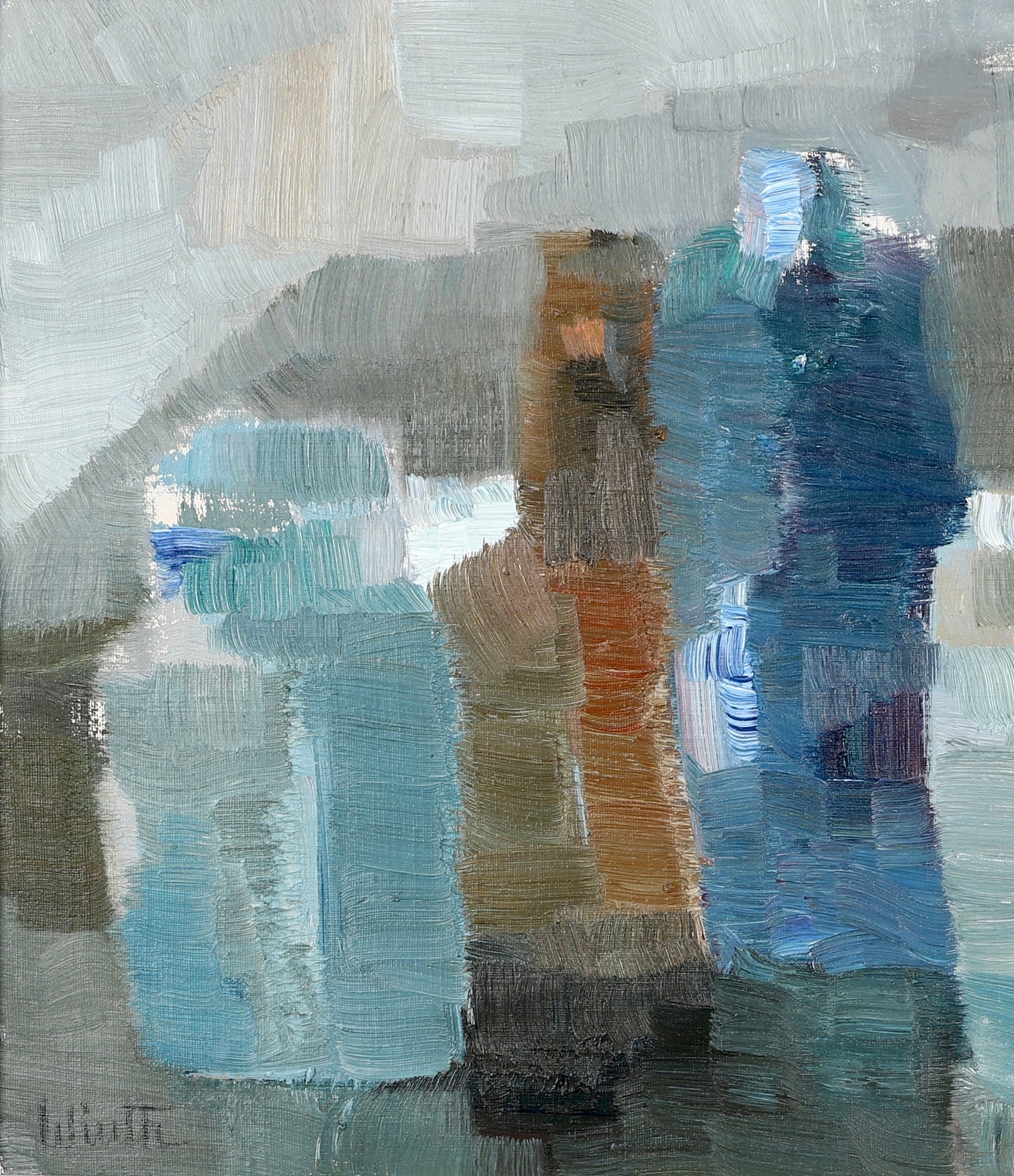 Mid Century Original Still Life Oil Painting By J Wierth From Sweden