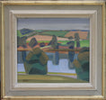 Load image into Gallery viewer, Vintage Landscape Oil Painting From Sweden By Viking Lanje
