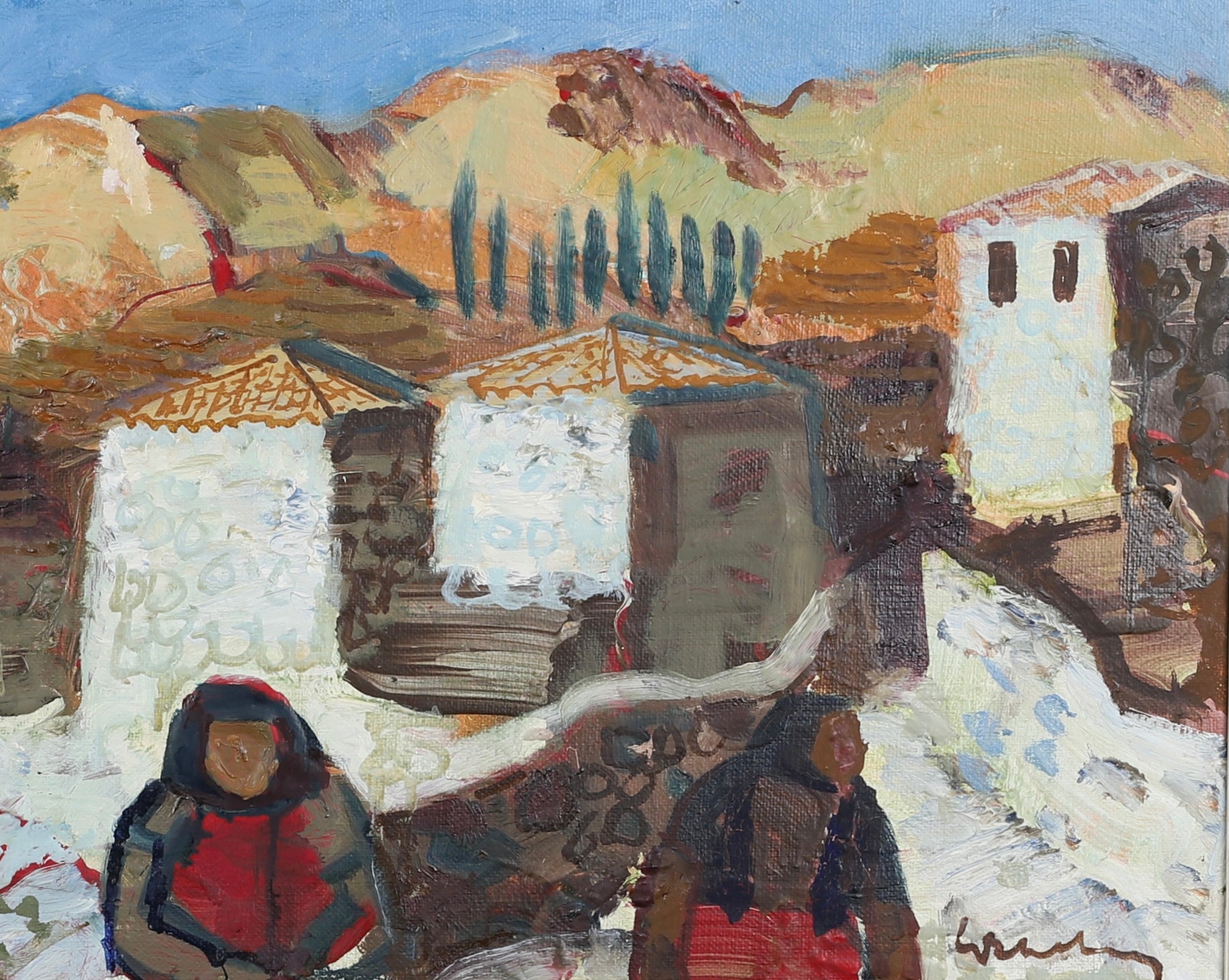 Vintage Mid Century Oil Painting From Sweden By B Wahlberg