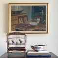 Load image into Gallery viewer, Mid Century Artist Studio Interior Oil Painting From Sweden