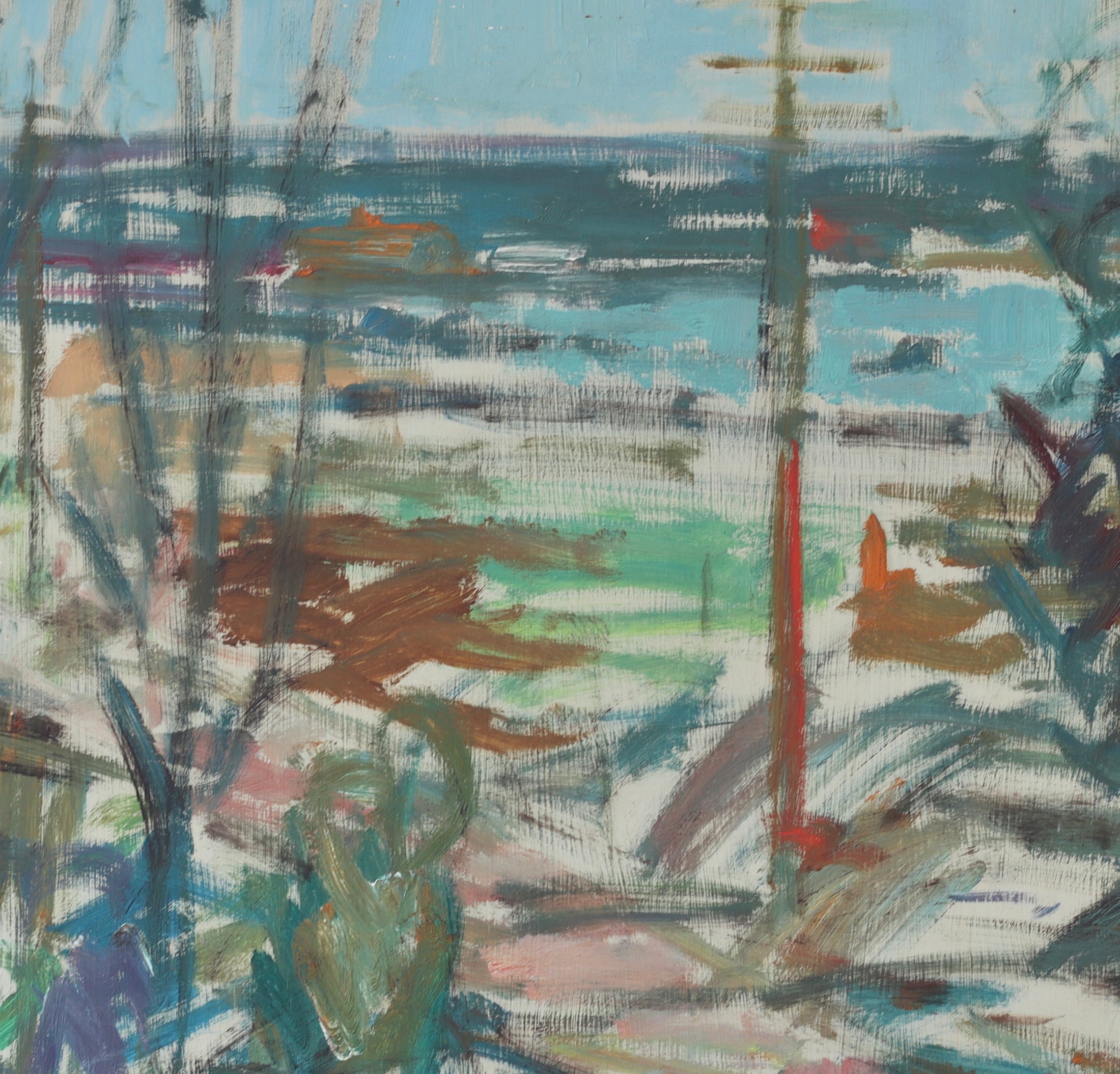 Vintage Original Landscape Oil Painting from Sweden by Eric With