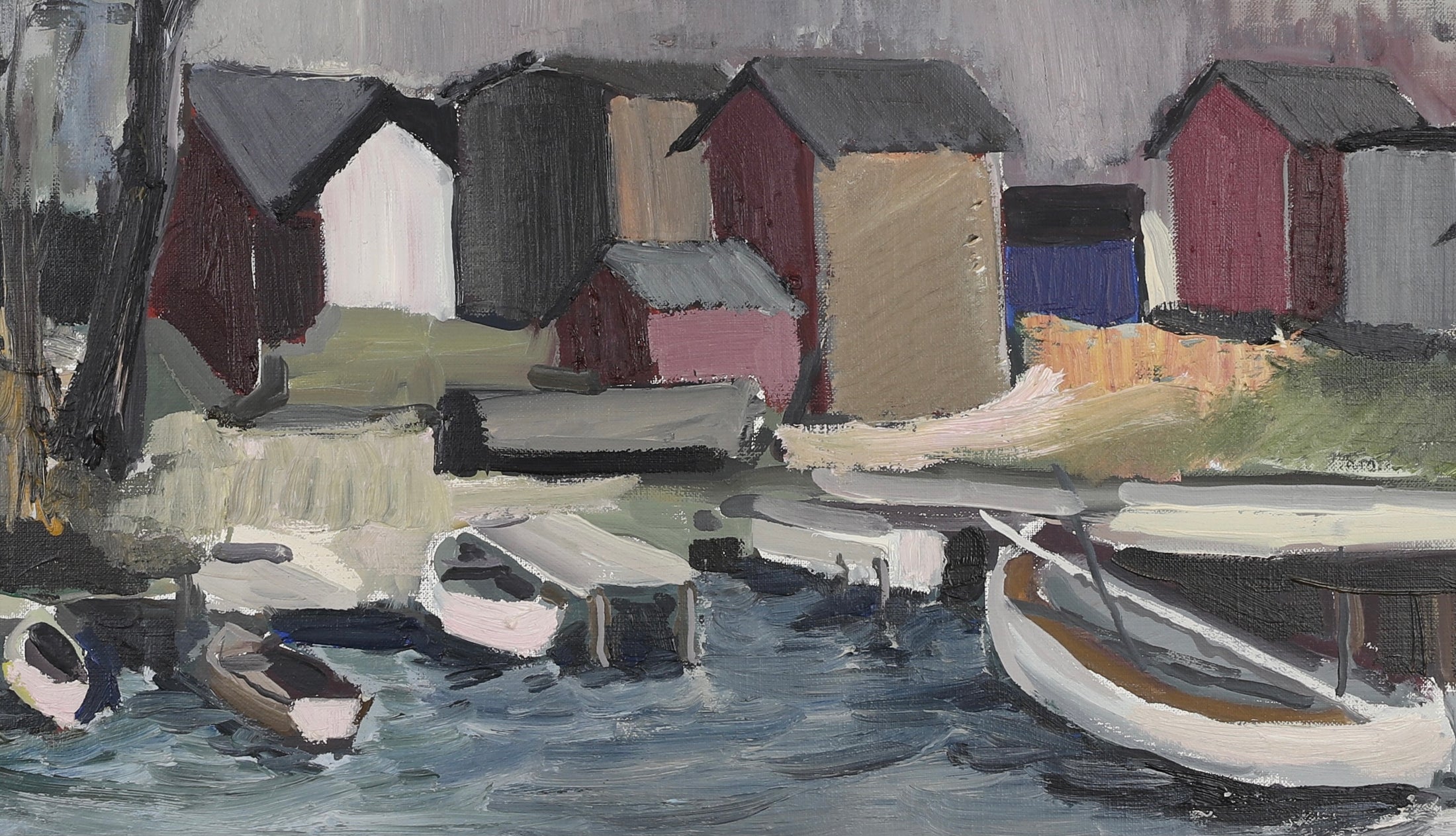 Vintage Oil Painting by H Lindblad from Sweden