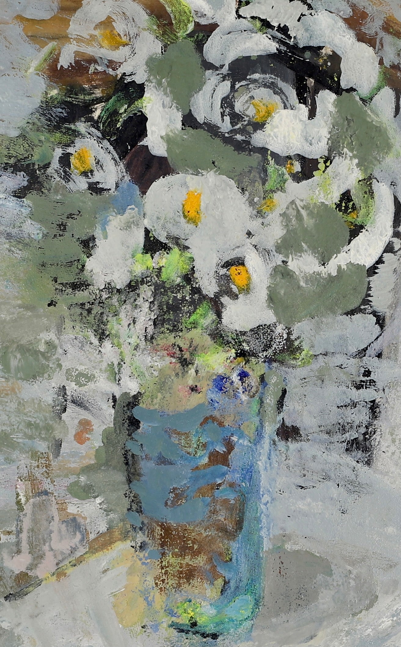 Mid Century Original Still Life Oil Painting From Sweden By O Wickström