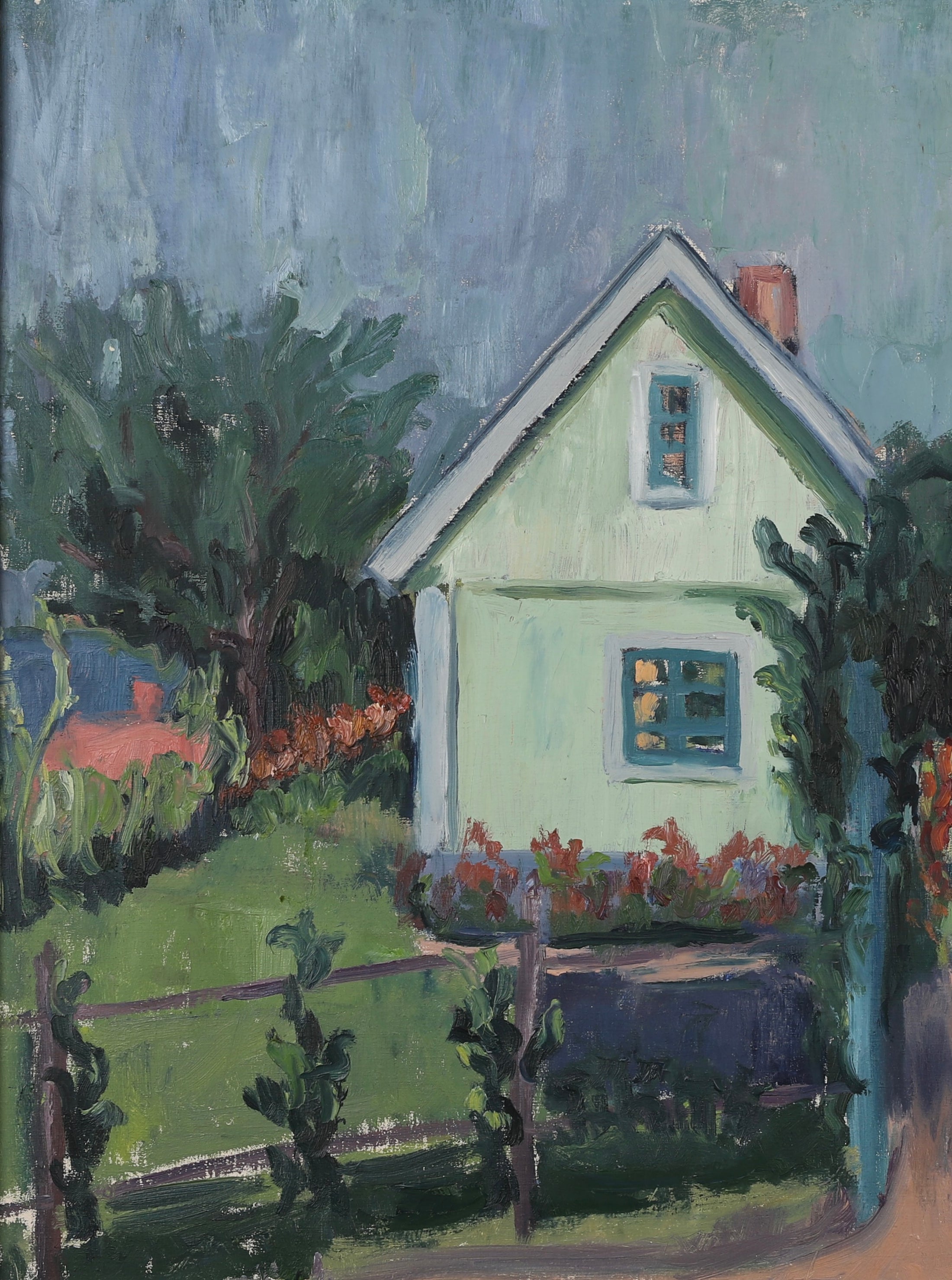 Vintage Mid Century Oil Painting by B Trulsson from Sweden