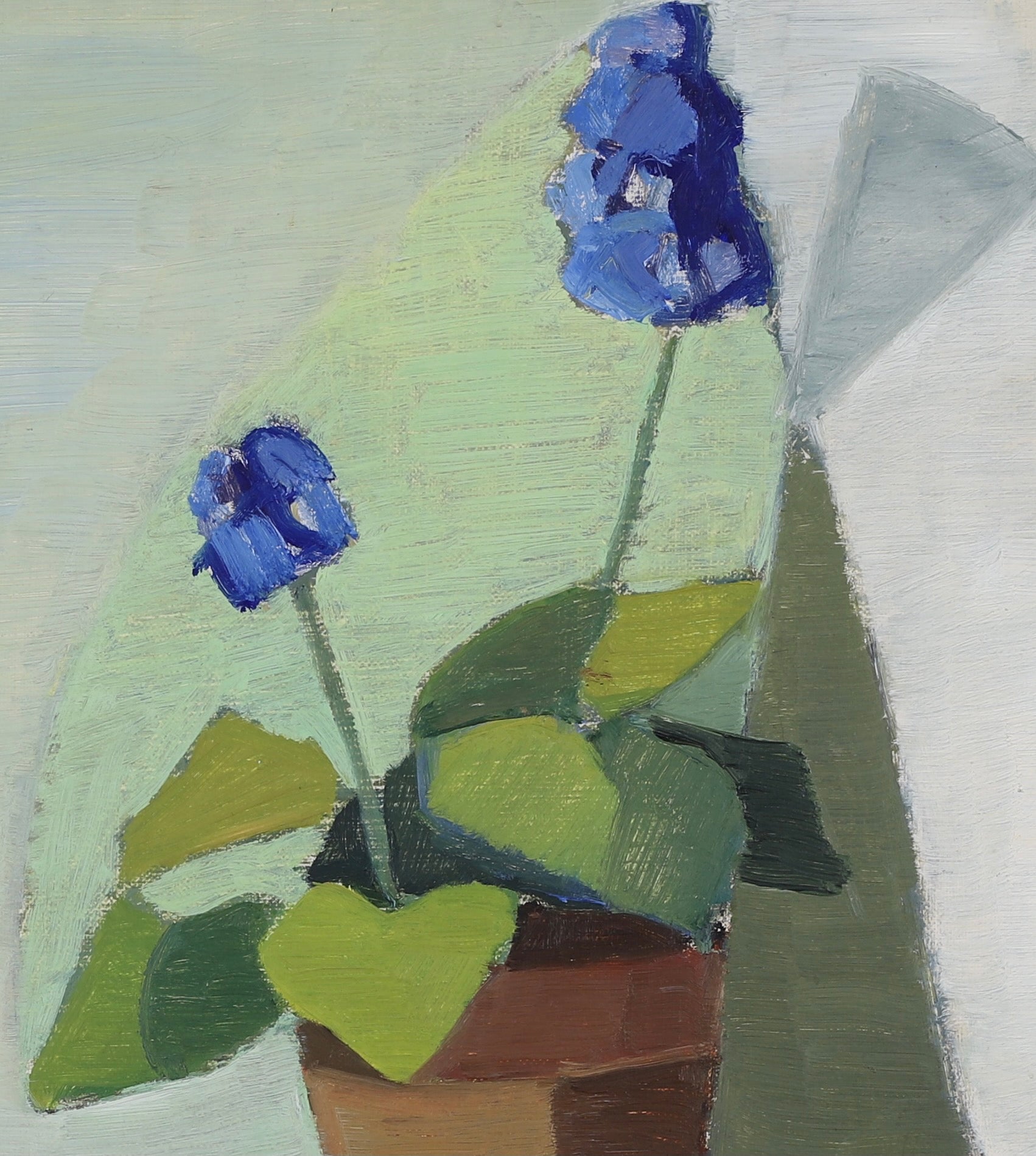 Mid Century Original Still Life Oil Painting From Sweden 1957