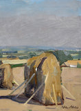 Load image into Gallery viewer, Vintage Landscape Oil Painting Haystack By A Abbe Sweden