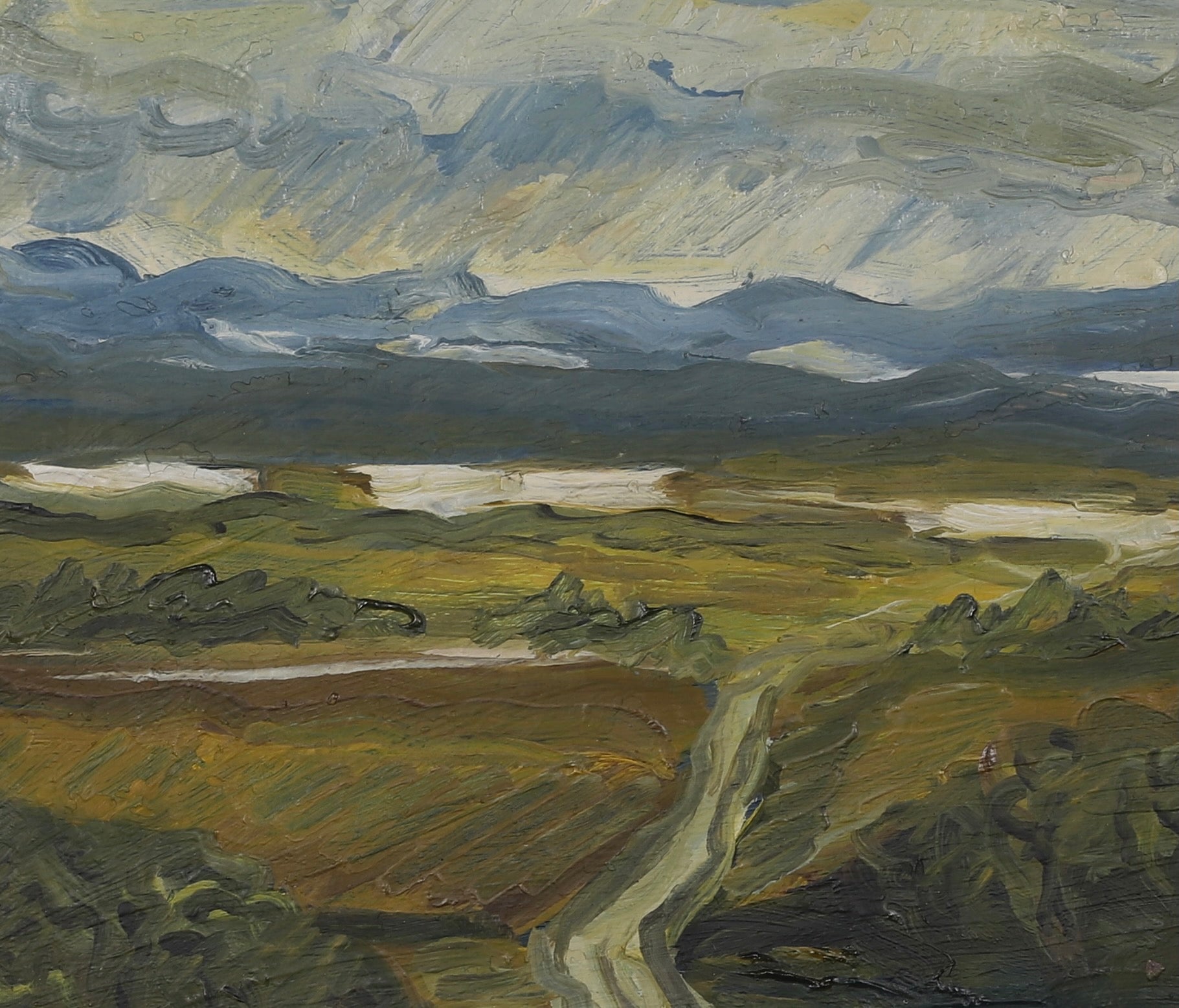 Mid Century Oil Painting from Sweden By T Carlsson