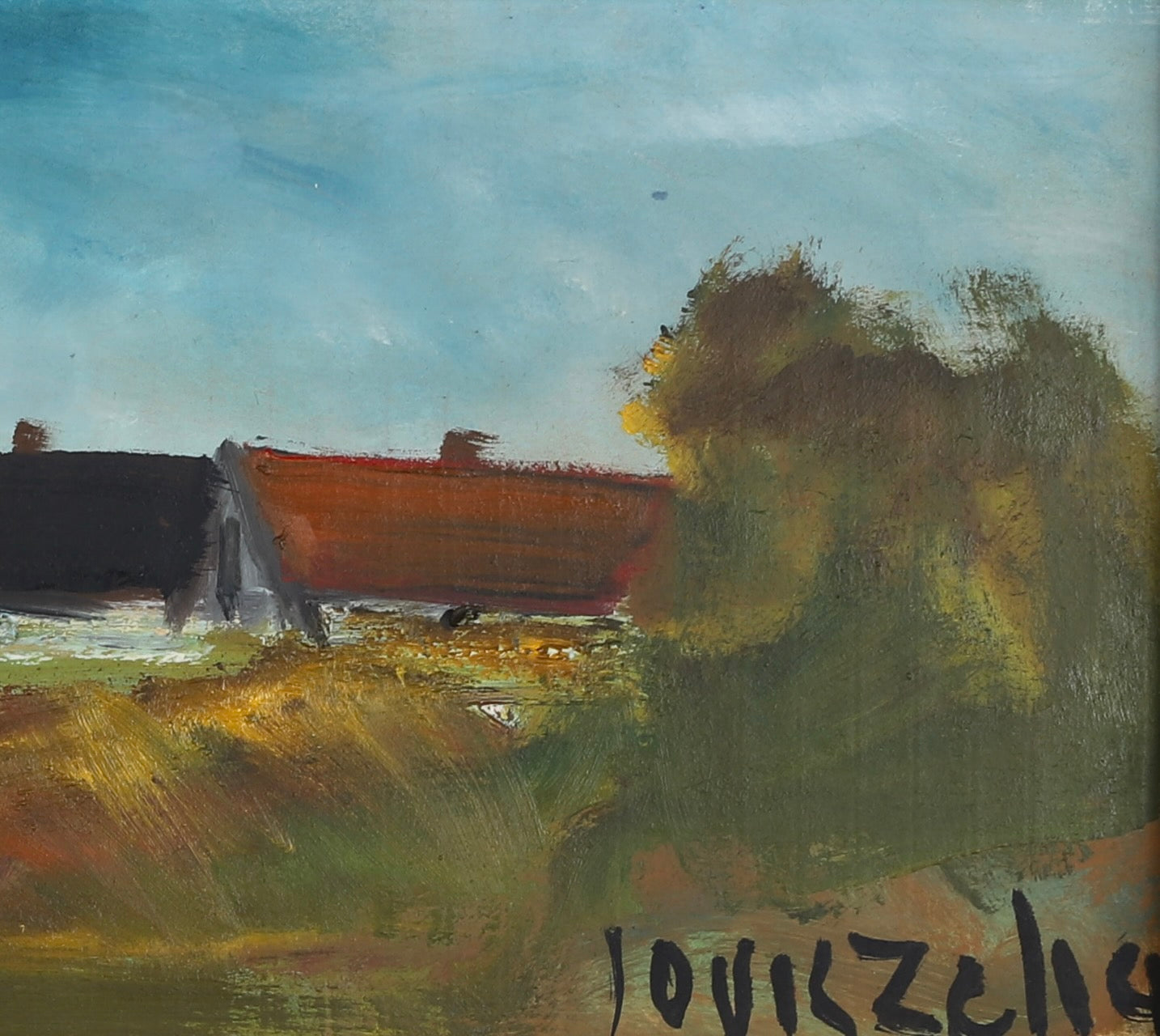 Mid Century Original Landscape Oil Painting L Zelig Sweden