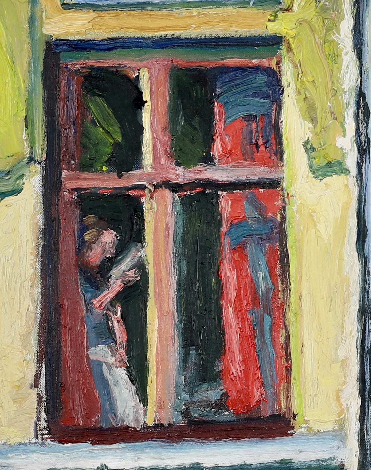 Mid Century Original Portrait Oil Painting From Sweden by G Asp