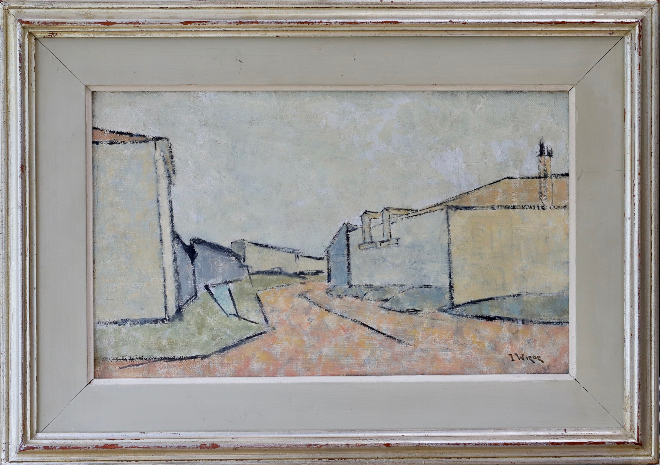 Vintage Mid Century Landscape Oil Painting By Ingvar Wiede Sweden