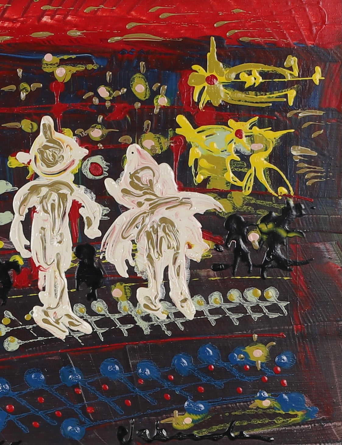 Mid Century Abstract Oil Painting From Sweden