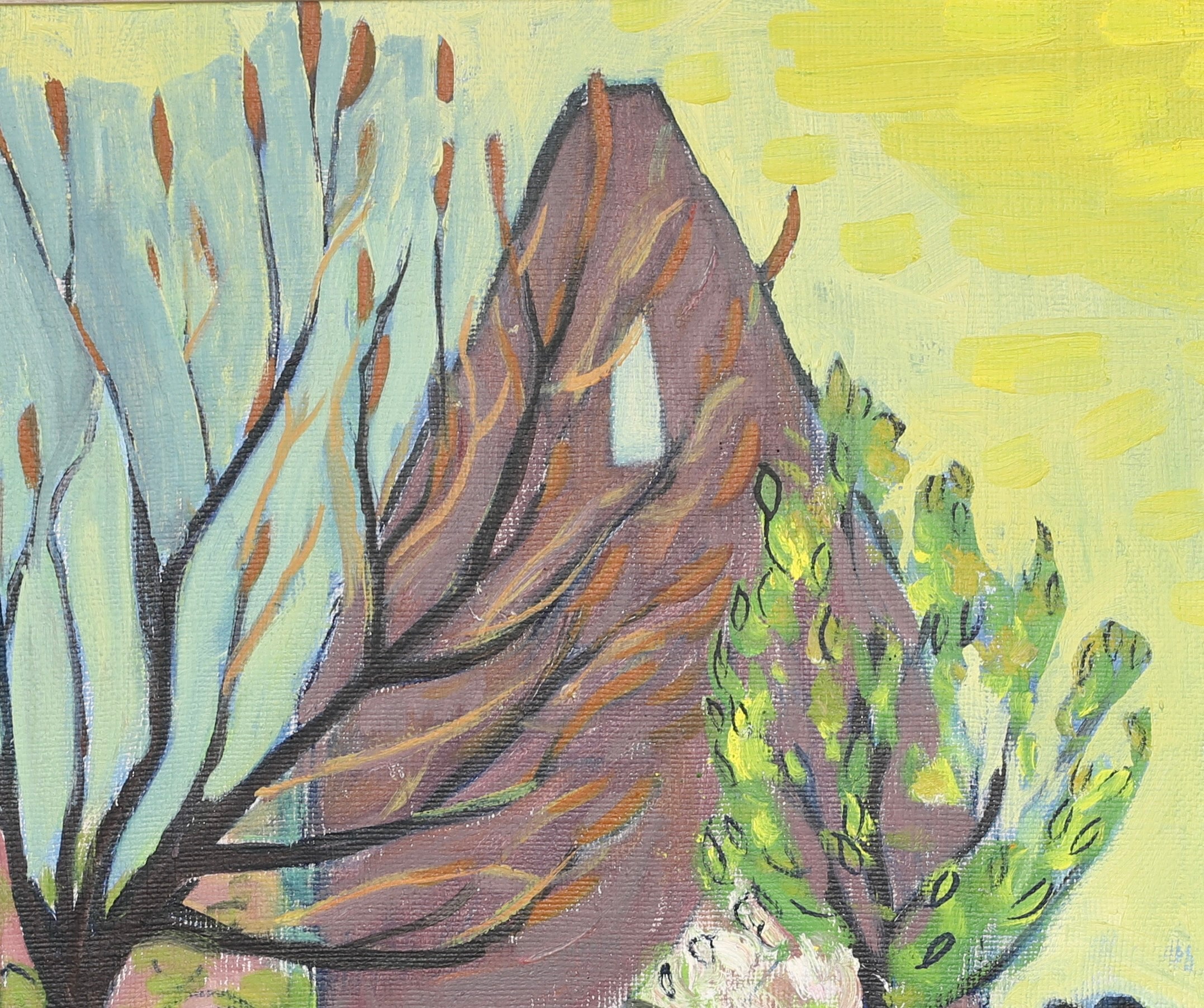 Mid Century Landscape Oil Painting From Sweden by O Ekbom 1950