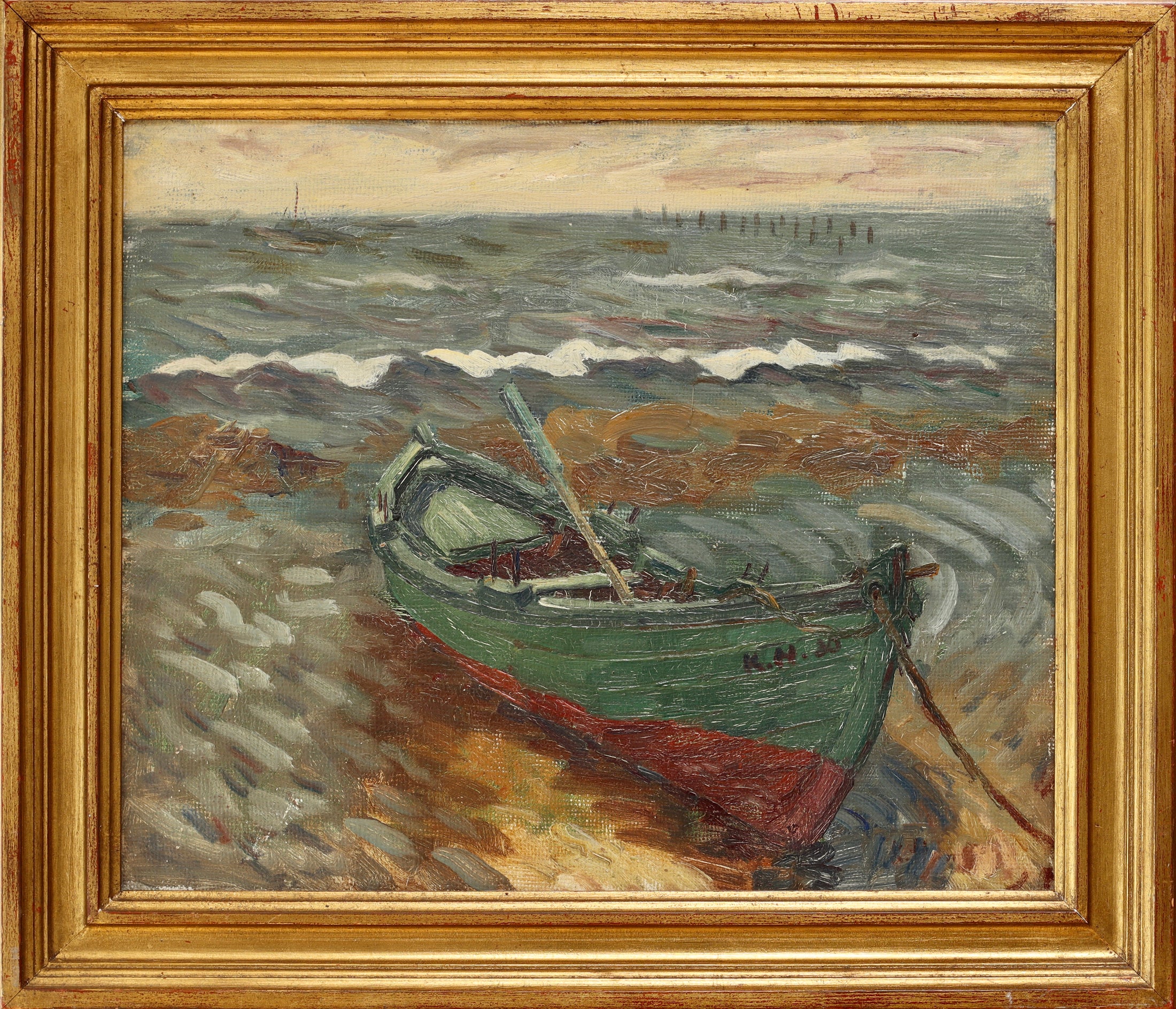 Vintage Art Room Oil Painting From Sweden by Karl Humboldt 1933