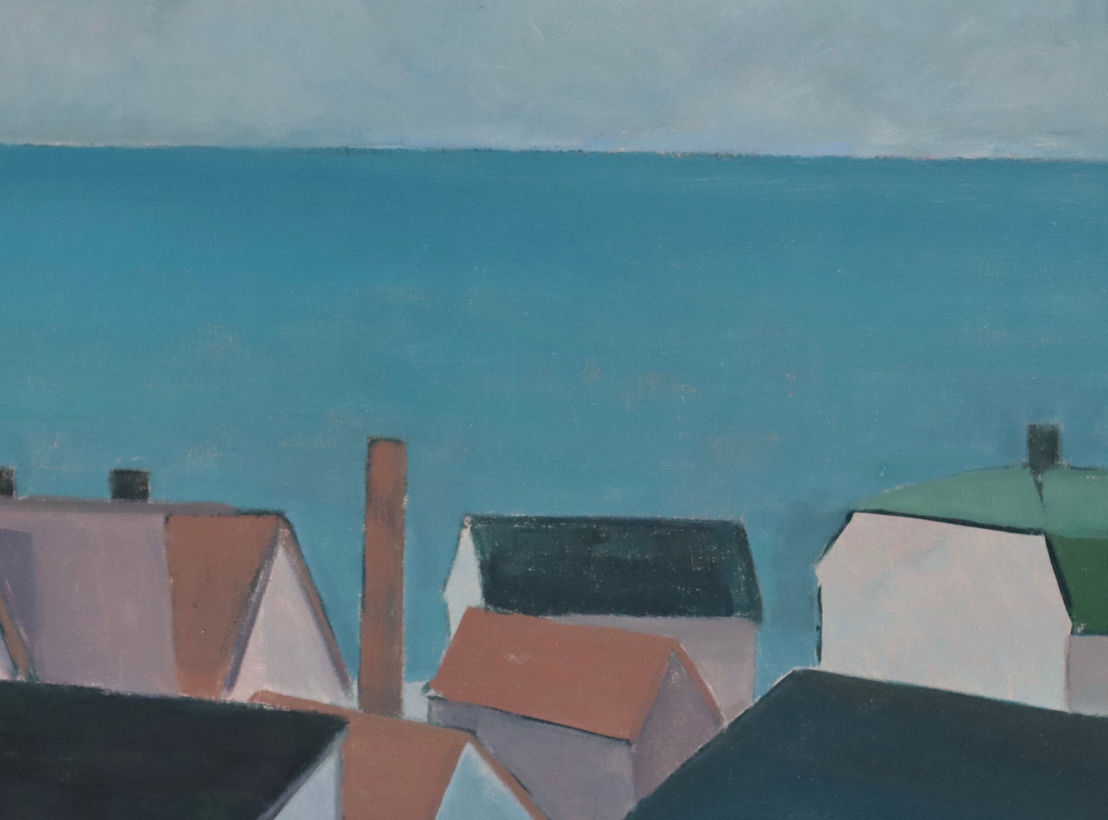 Mid Century Seascape Oil Painting From Sweden By Sven Thunvall