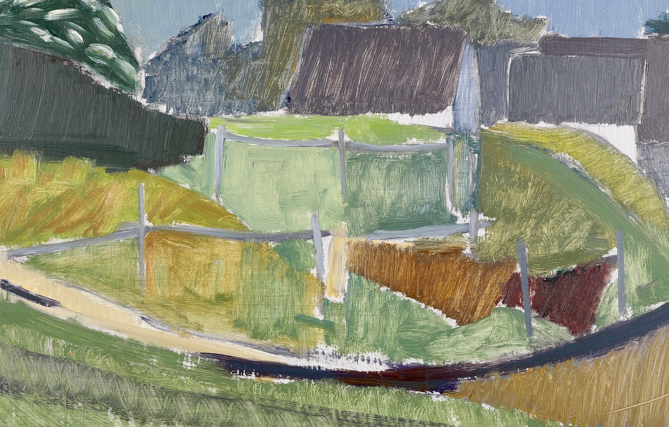 Mid Century Oil Painting from Sweden By Börje A 1956