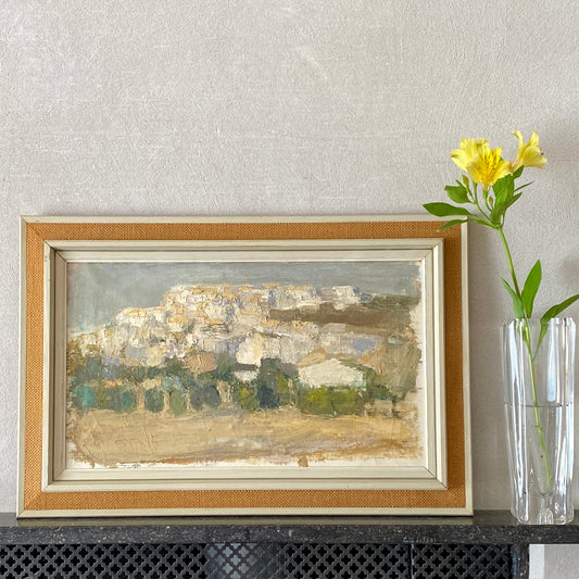 Mid Century Landscape Oil Painting From Sweden