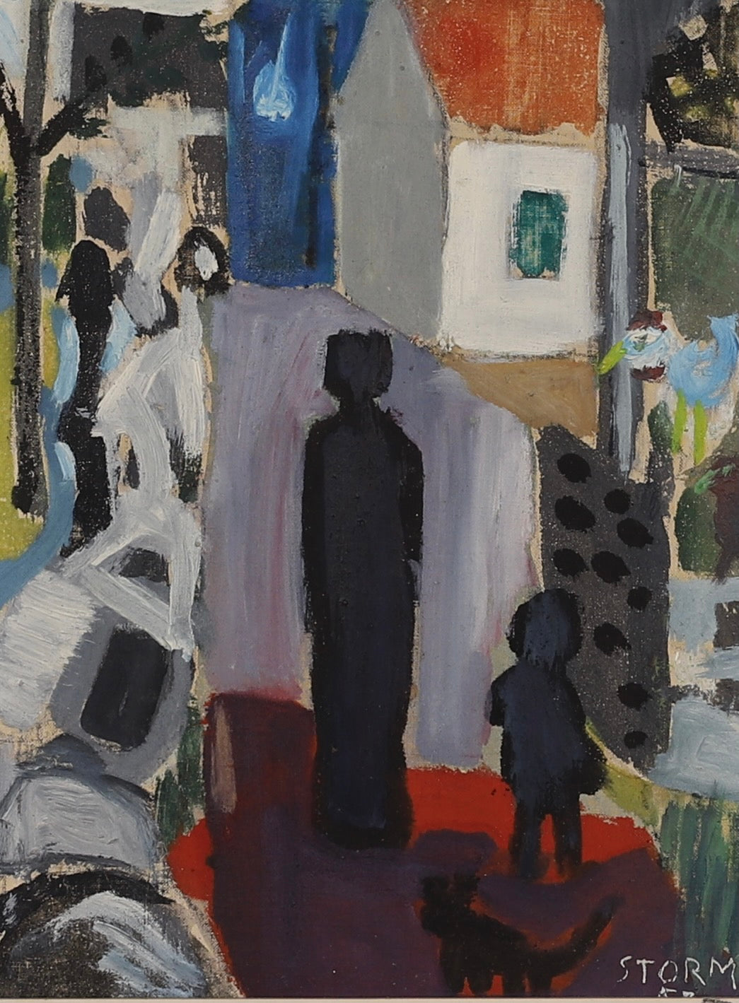 Mid Century Coastal Oil Painting from Sweden By S Storm 1957