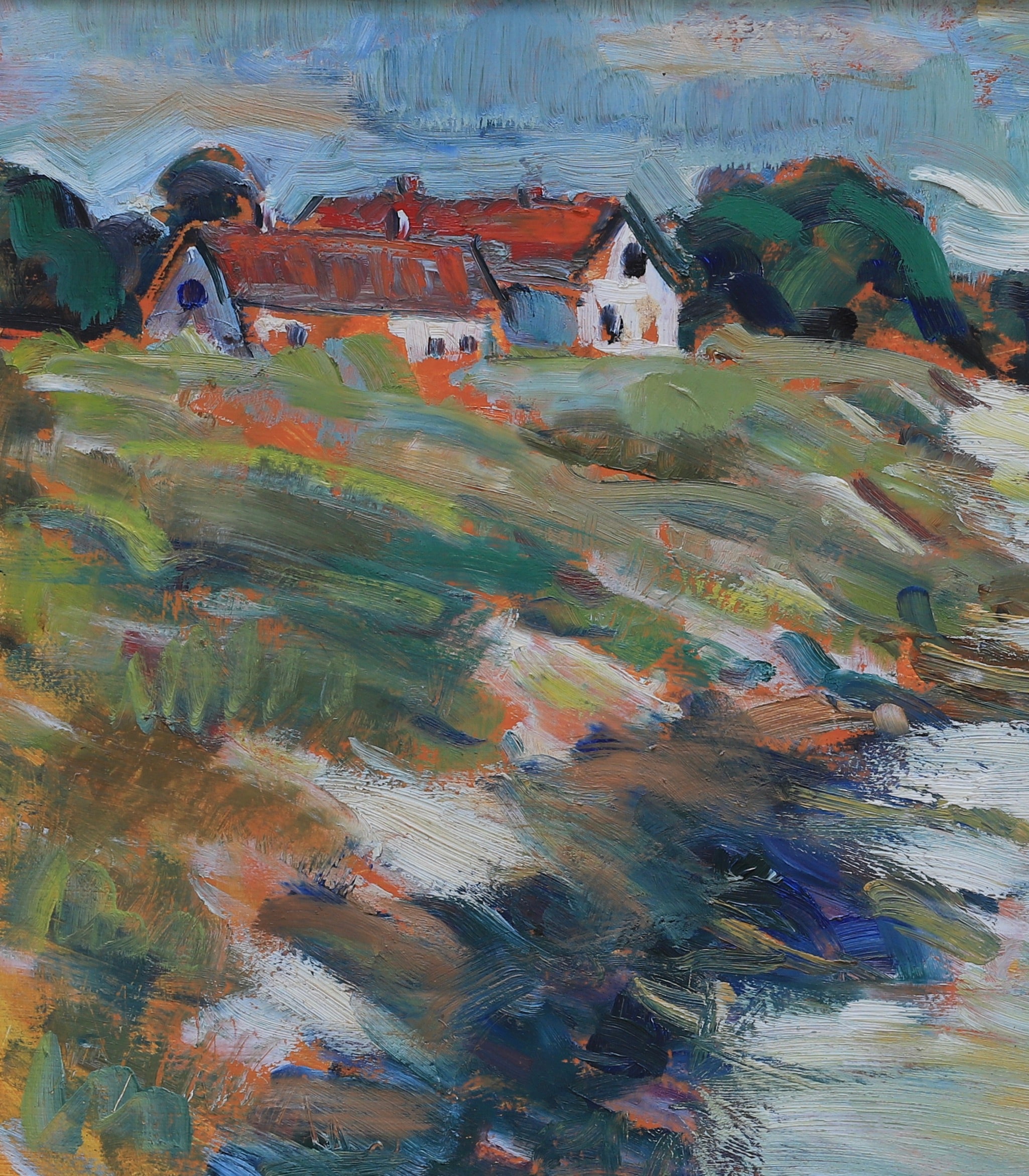 Vintage Seascape Oil Painting From Sweden by Torsten Lidman 1947