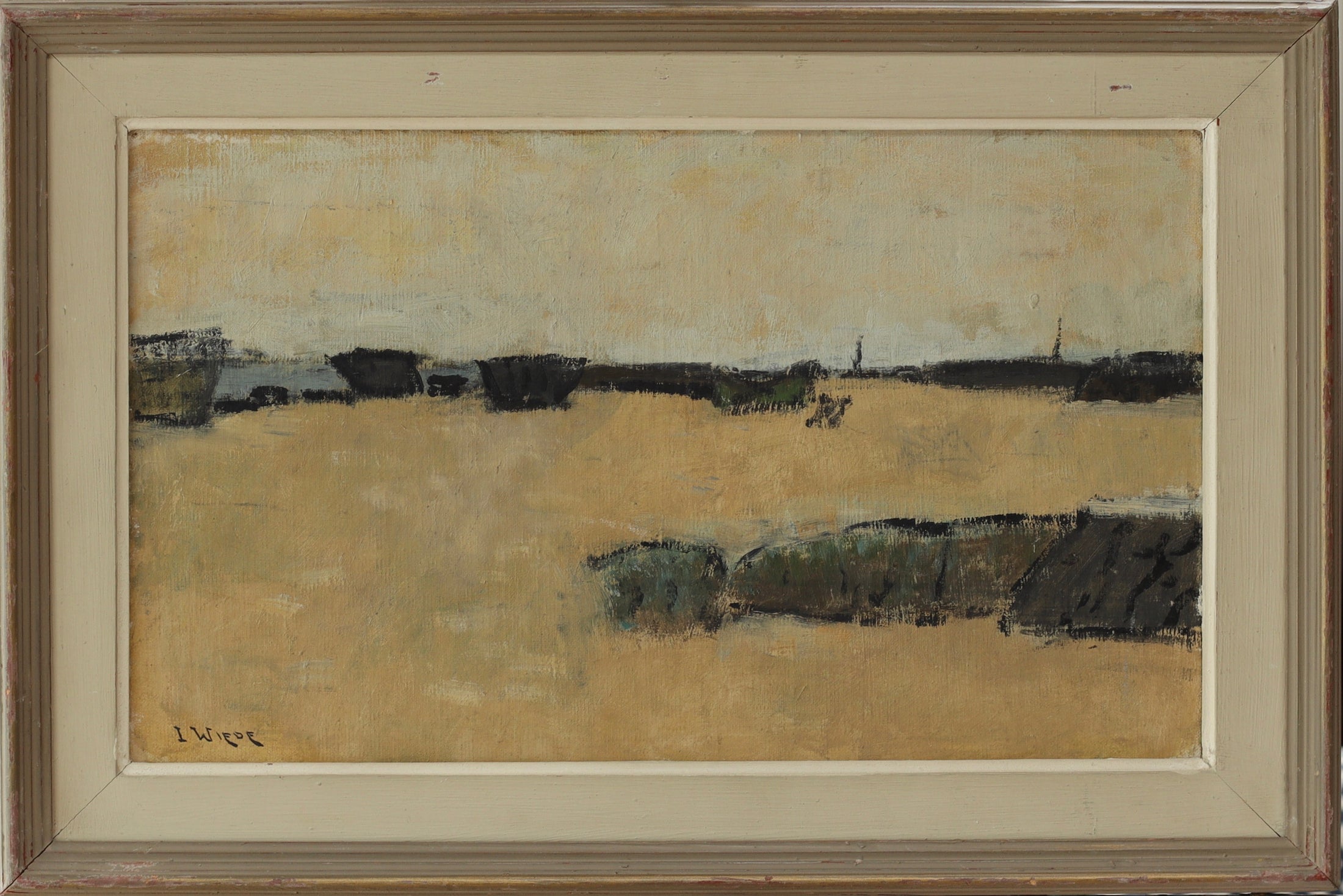Vintage Mid Century Landscape Oil Painting By Ingvar Wiede Sweden