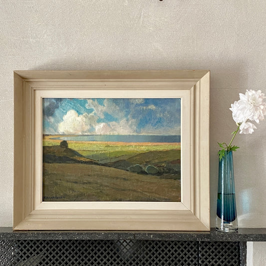 Mid Century Landscape Oil Painting From Sweden