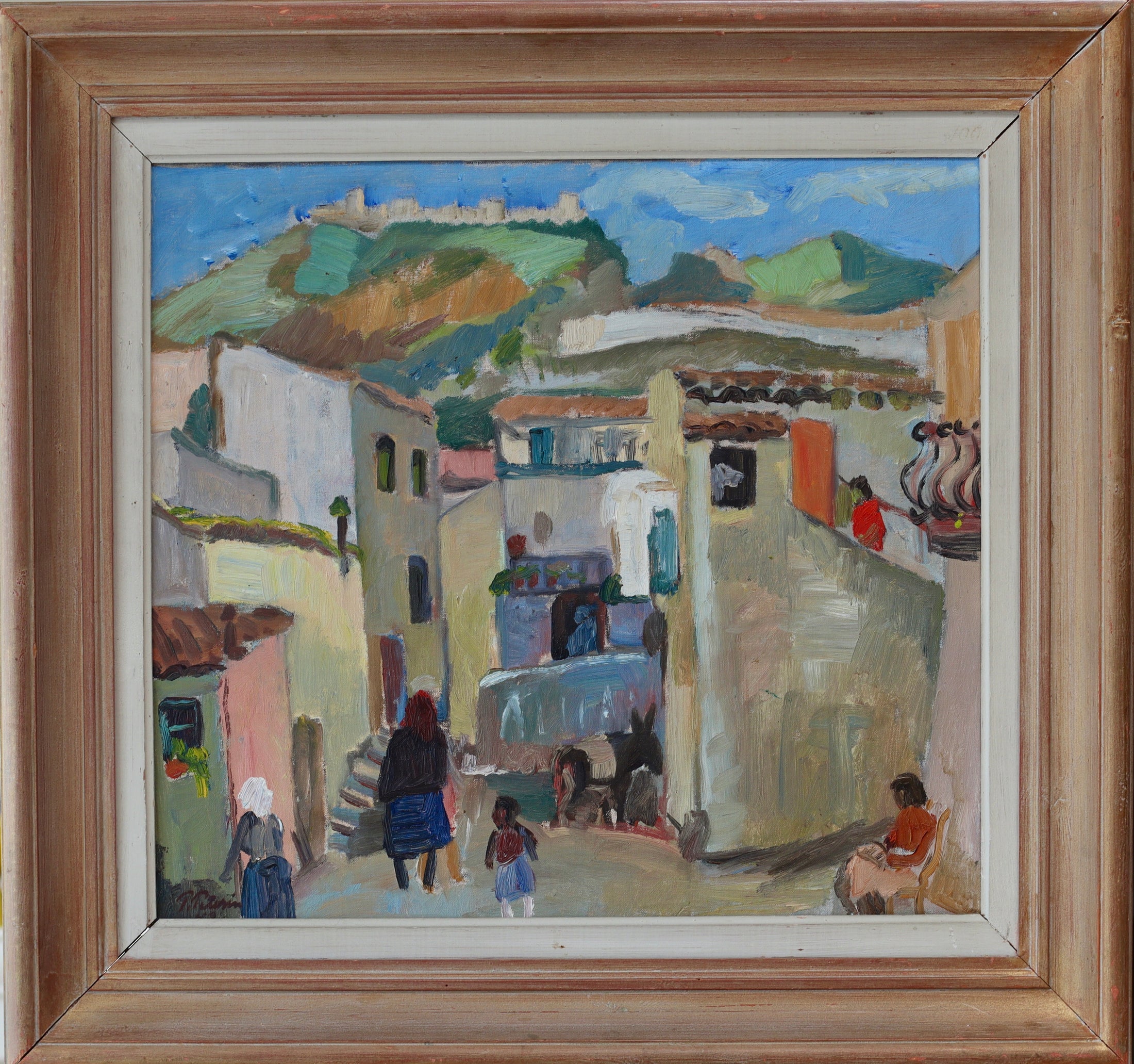 Mid Century Landscape Oil Painting By Paul Petersen From Sweden