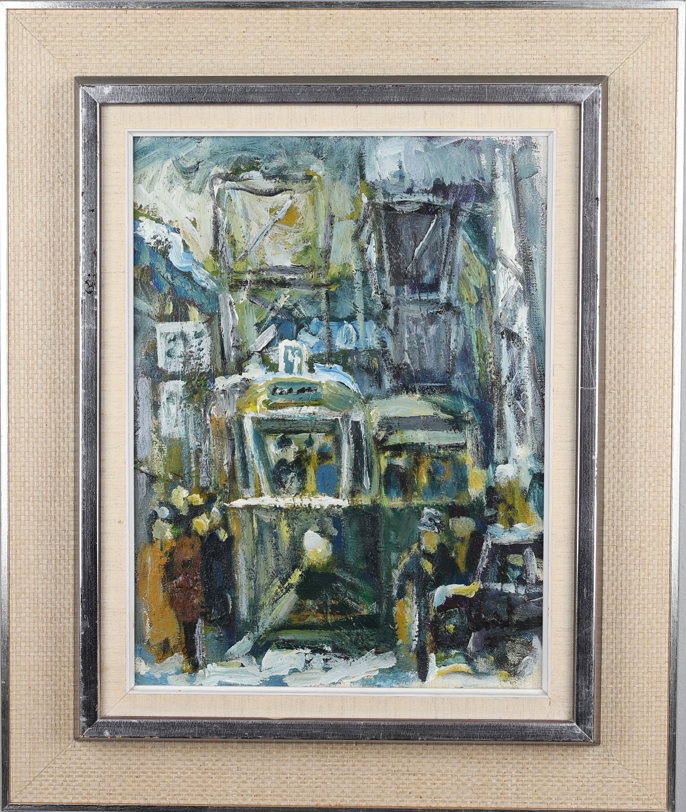 Mid Century Original Oil Painting From Sweden by K Christensen