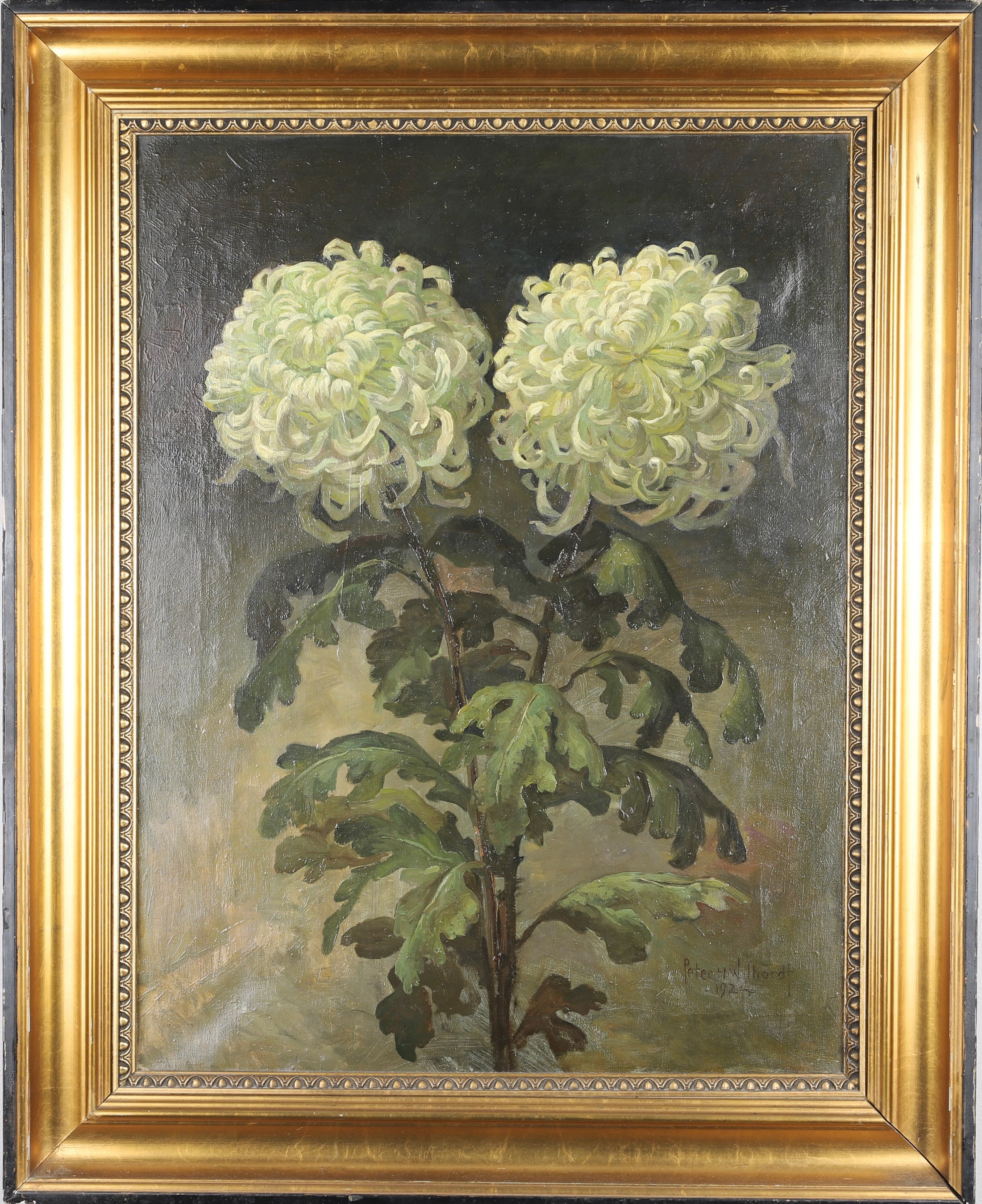 Original Still Life Oil Painting From Sweden By P H Wilhardt