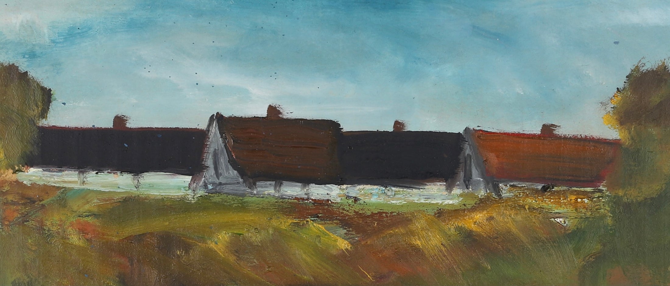 Mid Century Original Landscape Oil Painting L Zelig Sweden