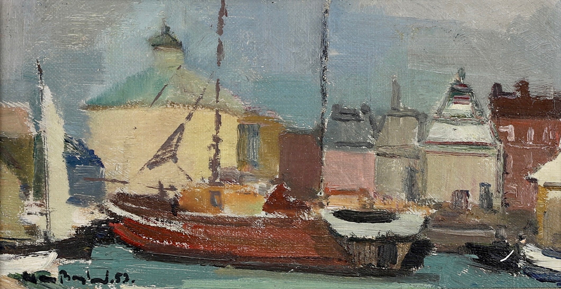 Vintage Art Room Vintage Oil Painting By G Berglund 1952