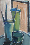 Load image into Gallery viewer, Mid century Still Life Oil Painting of Artist Brushes From Sweden
